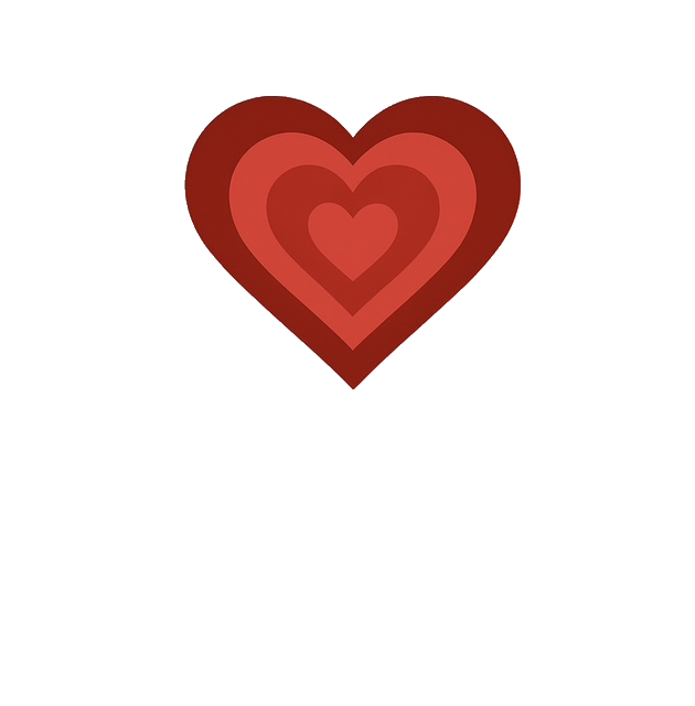 Strengthened Heart Logo vertical logo - white